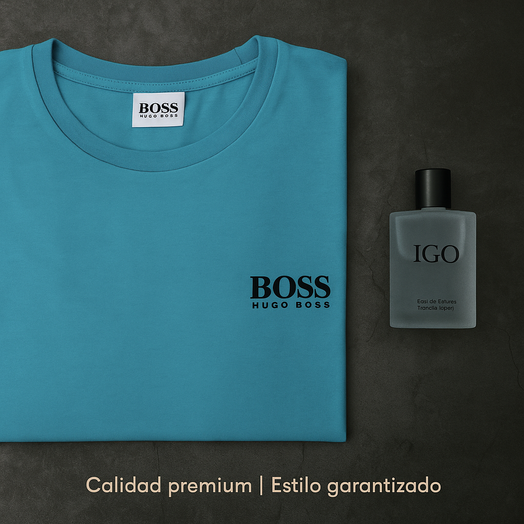 Boss Elite Pack KIT X5 CAMISETAS HUGO BOSS + PERFUME GIO
