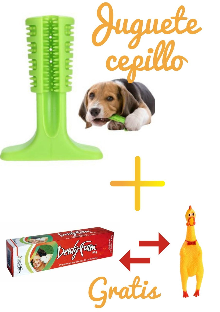 🐶 Cepi-dog (Juguete limpiador dental 🐾 + Crema dental para perros) + 🎁 Pollo regalo