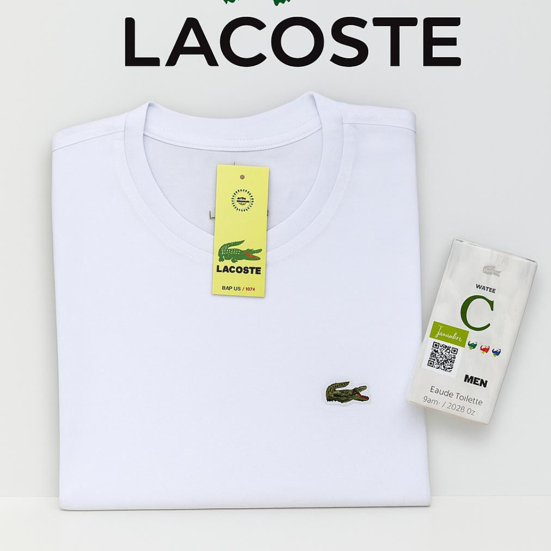 PACK X5 CAMISETAS LACOSTE + LOCION