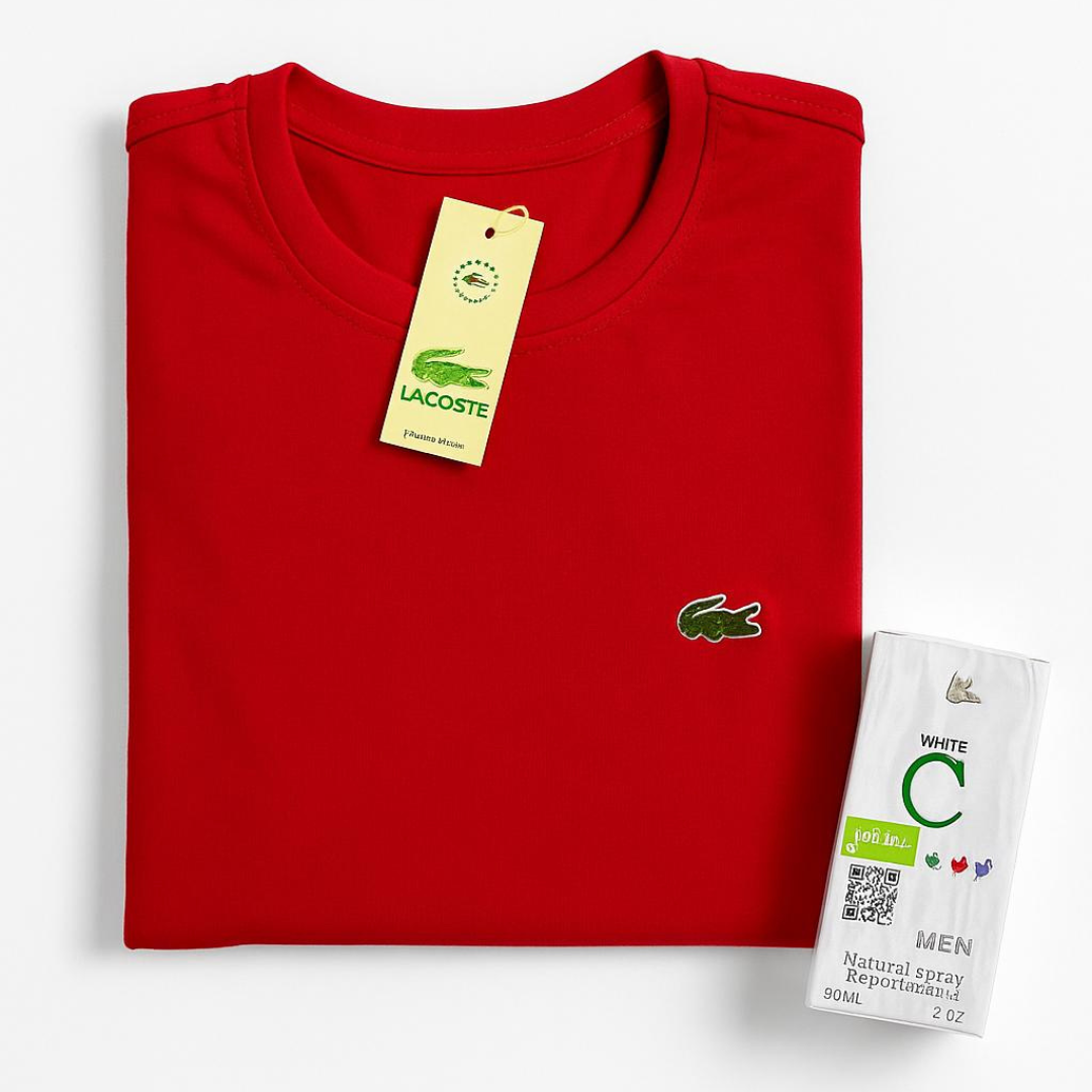 PACK X5 CAMISETAS LACOSTE + LOCION