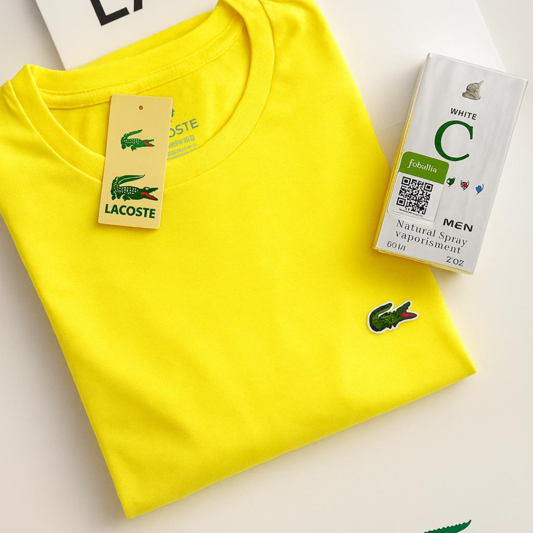 PACK X5 CAMISETAS LACOSTE + LOCION