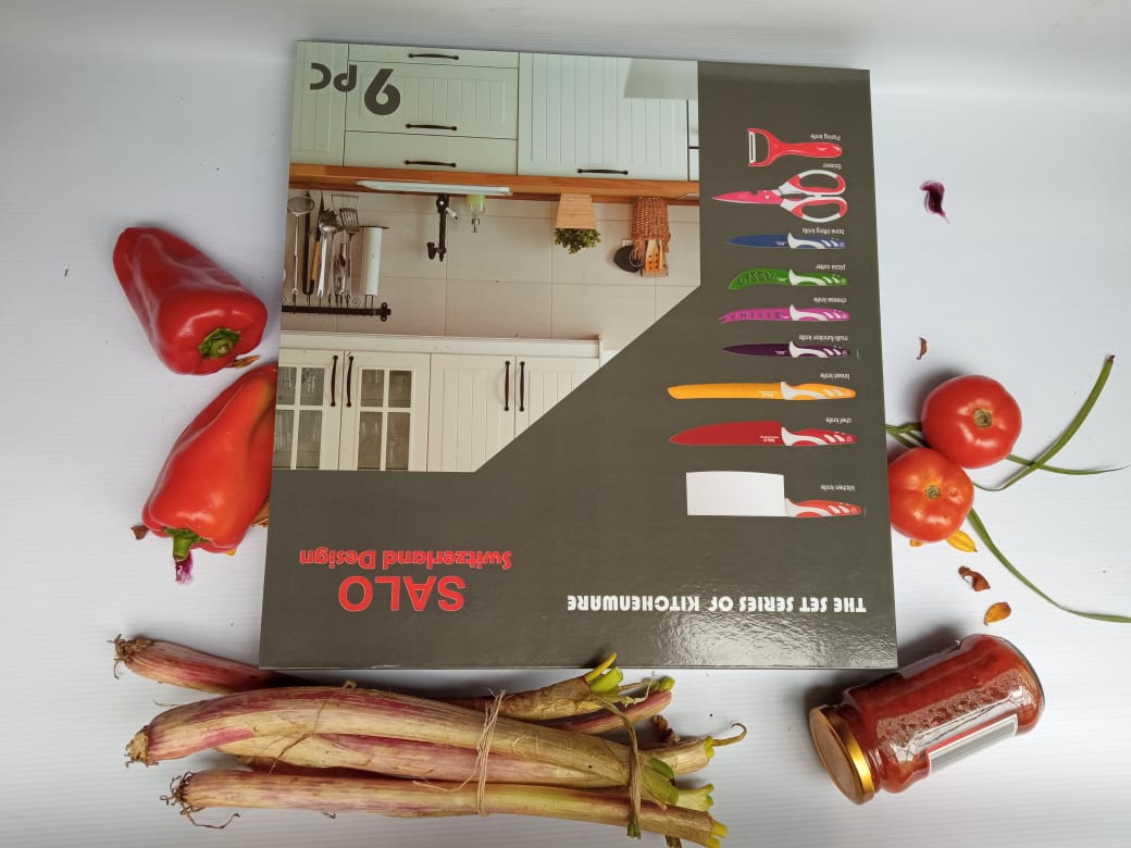 😁 Set de cuchillos x9 unidades (Incluye para cortar pizza) 🍕