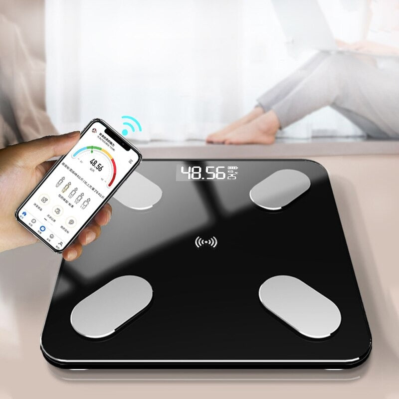 BÁSCULA BLUETOOTH CON APLICACIÓN MOVIL INFINIDAD DE DATOS